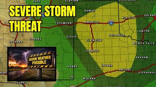 ⚡Severe storm threat across the southern Plains tonight