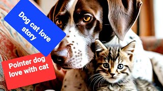 Heartwarming Pointer Dog & Cat Love Story