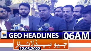Geo News Headlines 06 AM | PM Imran Khan | Fazal-ur-Rehman | Bilawal Bhutto | 12th March 2022