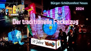 Bürger Schützenfest Neuss-Der traditionelle Fackelzug 2024