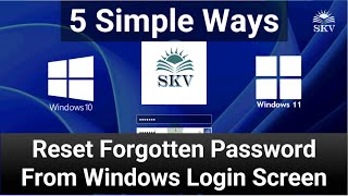 5 Simple Ways to Reset Forgotten Password in Windows 11 Login Screen | Reset Forgotten Password