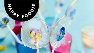 Edible Flower Lollipops with Sexy Sherbet | Meringue Girls