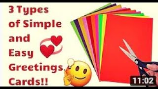 top 3 greeting cards| Diy Greeting cards| Easy  and creative greeting cards |handmade greeting cards