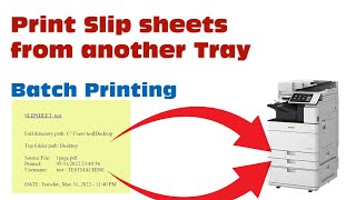 How to Batch Print Files And Slip Sheets on another Tray