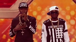 AMAZING - Reggie n Bollie 'Cheerleader' song cover - The Six Chair Challenge - The X Factor UK 2015