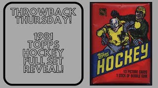 1981 Topps Hockey Set Reveal! #TBT