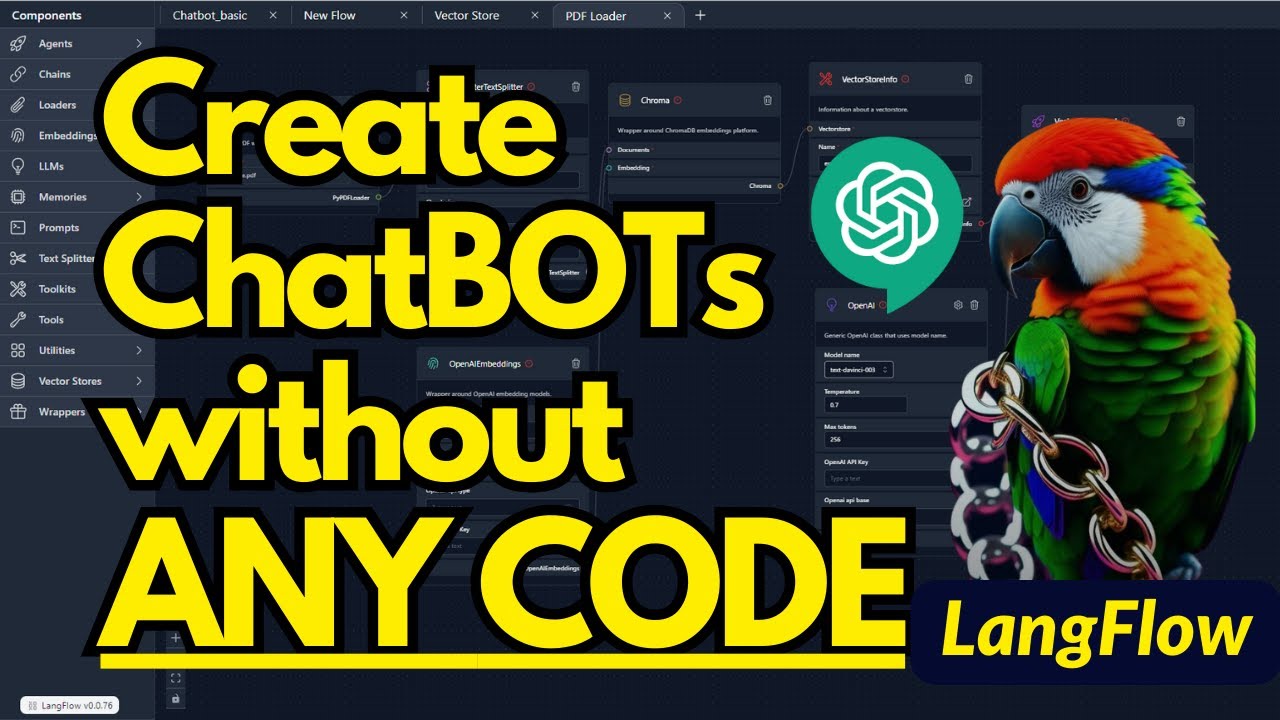 ⛓️ LangFlow: Build Chatbots Without Writing Code - LangChain - YouTube