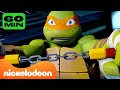 Tartarugas Ninja | 60 MINUTOS das Pegadinhas e Batalhas de Michelangelo! 💥 | Nickelodeon