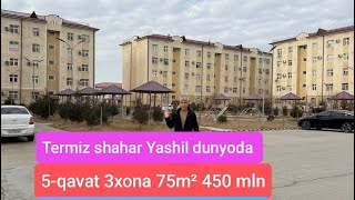 TERMIZ SHAHAR Yagona Darcha orqasi 3xona 450 mln    991271020