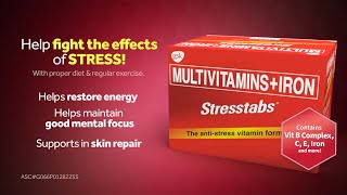 Help Fight the Effects of Stress with Multivitamins + Iron (Stresstabs)