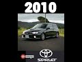 Evolution of Toyota Starlet l (1990-2023) I #shorts #toyota #starlets #benz #mahindra #bolero #thar