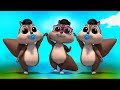 écureuil doigts famille | famille doigt chanson en français | bébé rimes | Squirrel Finger Family