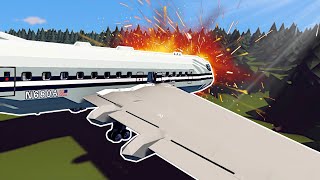 Plane landing Goes BAD! - Stormworks Multiplayer Gameplay