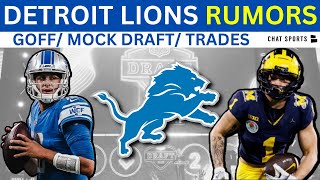 Detroit Lions Rumors: Jared Goff Extention, 7-Round Mock Draft Reaction + Trade Candidates