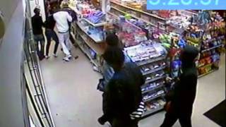 Sucker-punch robbery at Detroit gas station