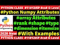 #python o level Numpy array attributes 👈👉 attributes of numpy array