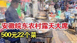 过大年皖东农村大席，500元22个菜13个红烧，值不值这个价！【唐哥美食】