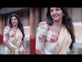 എല്ലാം കാണിച്ചു തരാം ashika ashokan showing boobs in white saree ashika