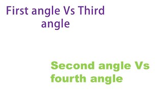 First angle Vs Third angle and  second angle Vs Fourth angle