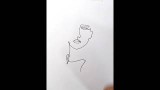 Learn how to draw a face with a single continuous line