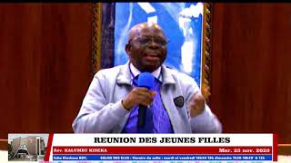 Pasteur KALUMBU KISEKA: Réunion des jeunes filles sur la fréquentation et le fiançaille 25.11.2020