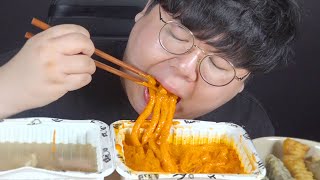 요즘 핫한 배떡 로제떡볶이 사이드메뉴까지 몽땅 먹방! Mukbang