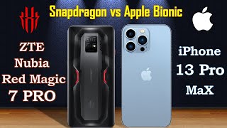 Nubia red magic 7 Pro vs iphone 13 pro max | full comparison | azfinds