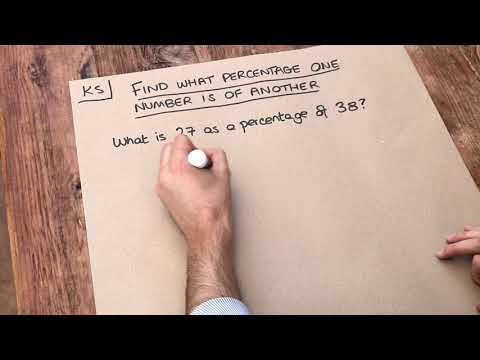 How many percent is one in a number?