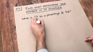 Key Skill - Find what percentage one number is of another.