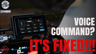 Chigee AIO 5 Play Voice command on Android Auto | BMW R1250 GS Adventure | Firmware update v1.5.6