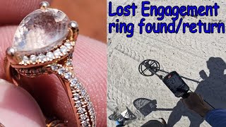 Lost engagement ring found beach metal detecting, returned to owner. Plus 4 more