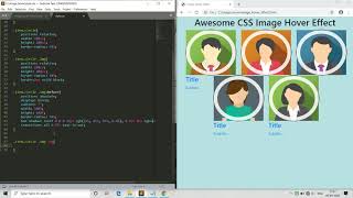 Image gallery hover effect - html css