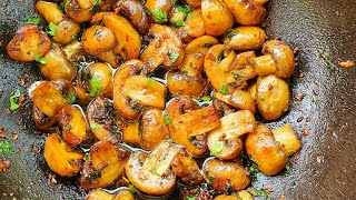 Hihetetlenül finom! Gomba fokhagymával és vajjal recept 10 perc alatt!