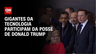 Gigantes da tecnologia participam da posse de Donald Trump | CNN NA POSSE DE TRUMP