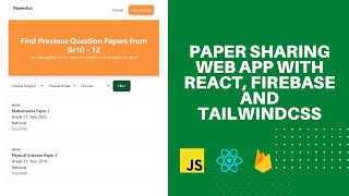 Building Full Stack Paper Sharing Web App With ReactJS, Firebase and TailwindCSS | Part 1