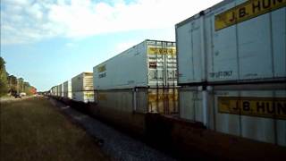 BNSF 5094 leads CSX Q186-08 in Palmetto, GA