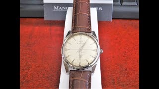 Vtg 1960's Wittnauer Crosshair Dial Automatic Men's Watch w/ 18mm Leather Band!