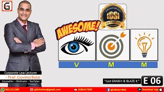 Vision-Mission-Motto of ICSI | CSEET/CS Course | Company Secretary | GBIT | Ep 06