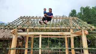 Single Mom: Completed the roof frame \u0026 Built the farm alone!