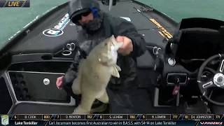 Stetson Blaylock boat flips big smallmouth on Lake St. Clair