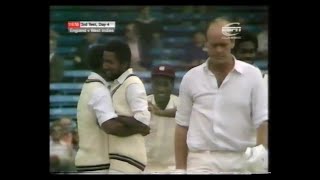 ENGLAND v WEST INDIES 3rd TEST MATCH DAY 4 OLD TRAFFORD JULY 12 1976 ANDY ROBERTS MICHAEL HOLDING