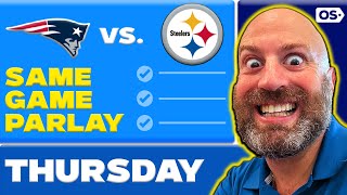 Patriots-Steelers NFL Parlay Picks Today | NFL Same Game Parlay | Week 14 TNF