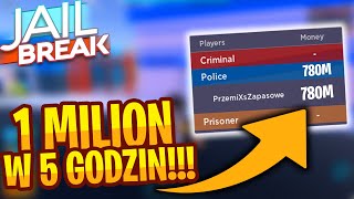 🤑JAK SZYBKO ZARABIAĆ W JAILBREAK! 💰 200k w 1H?! | Roblox Jailbreak