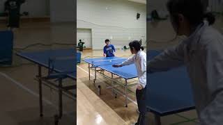 【卓球サーブ】ジャイロ横回転サーブ試合で効く！？【卓テニ】(tabletennis)#Shorts