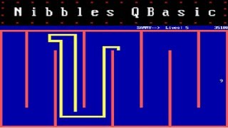 Let's Play Nibbles MS-DOS/Q-Basic 1990
