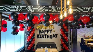 wish you A very happy birthday to you 🎉🎈 Red ♥️ and balck 🖤 balloons#birthday #birthdaycelebration 🎂