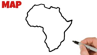 How to Draw Africa Continent | Map Drawing