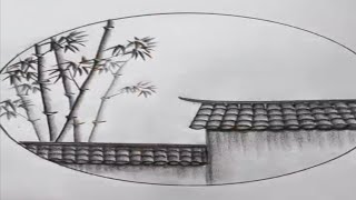 Nature Scenery 😍😍Drawing with Pencil 💖💖 Easy Technique || How To Make Easy Drawing || Scenery Art