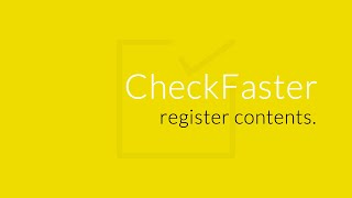 CheckFaster tutorials - register contents