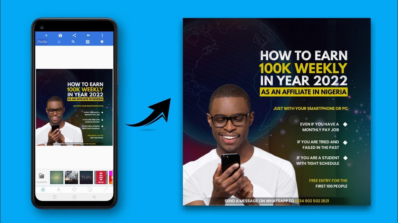 Flyer Design Creation Pixellab Tutorial Youtube